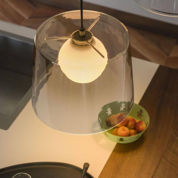 Produktbild Ideal lux FADE G9 Pendelleuchte ⌀270mm dimmbar Amber warmweiss 271316 (G9, 370 lm)