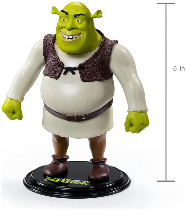 Actual product image Noble Collection Shrek figurine flexible Bendyfigs Shrek 15 cm