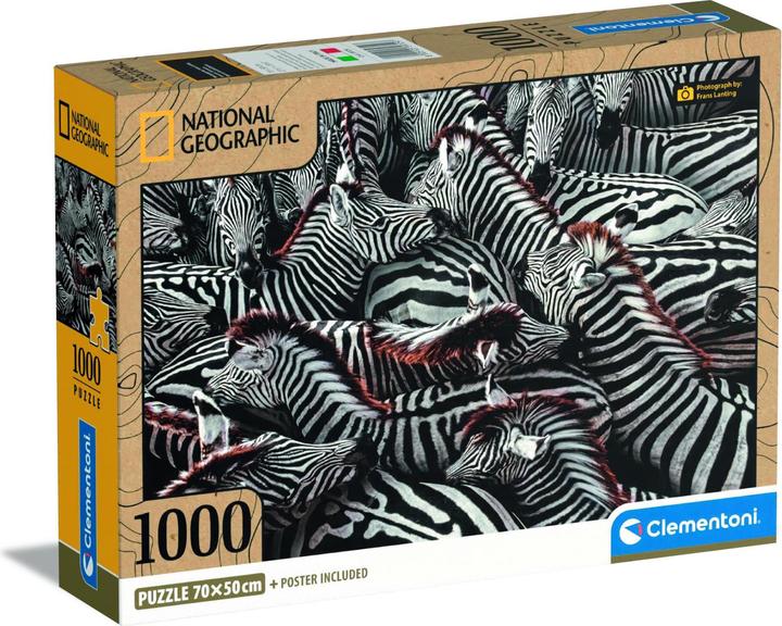 Actual product image Clementoni Puzzle National Geographics - Zebra, 1000 pieces. (1000 pieces)