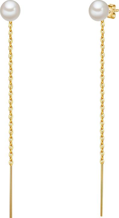 Valero Pearls Damen Sterling Silber Süsswasser-Zuchtperlen gelbgold - 24445 (Sterling Silber)