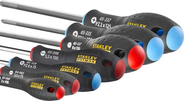 Image du produit Stanley Jeu de 7 pièces FatMax (fendue/Phillips/Pozidriv®) (Vis fendues, Cruciforme PZ, Recouvrement cruciforme Phillipps (PH))