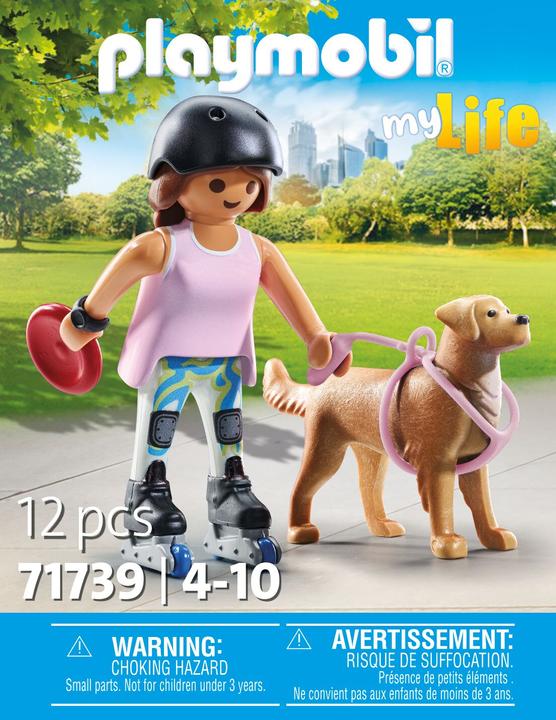 Produktbild Playmobil 71739 Inlinerin mit Retriever (71739, Playmobil City Life)