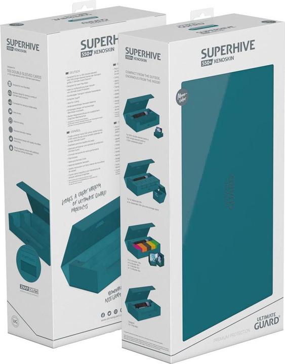 Image du produit Ultimate Guard Boîte à cartes XenoSkin Superhive 550+ bleu pétrole