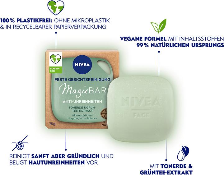 Produktbild NIVEA Magic Bar Anti-Unreinheiten (Reinigungstücher, 75 ml)