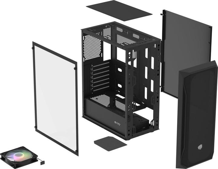 Produktbild Fury Obudowa OBUDOWA SHOBO SH4 RGB MIDI TOWER Z OKNEM CZARNA (ATX, mATX, Mini-ITX)