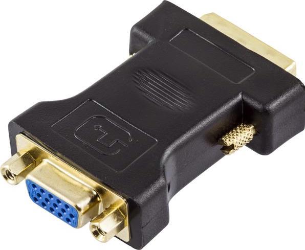 Produktbild Deltaco DVI adapter analog DVI - analog VGA (DVI)