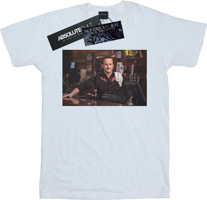 Actual product image Supernatural Womens/Ladies Gabriel's Bar Cotton Boyfriend T-Shirt (M)