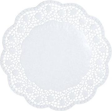 Produktbild Papstar Tortenspitze, rund, Durchmesser: 200 mm, weiss geprägtes Spitzenpapier, 40 g/qm, FSC-zertifiziert