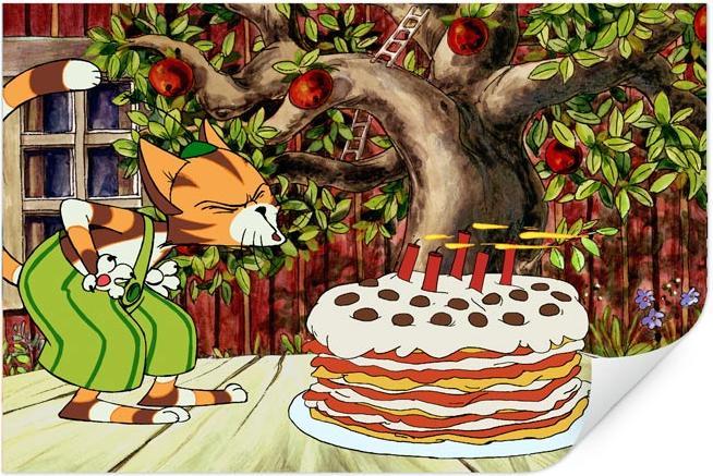 Immagine prodotto Pettersson und Findus Torta di compleanno (80 x 50 cm)
