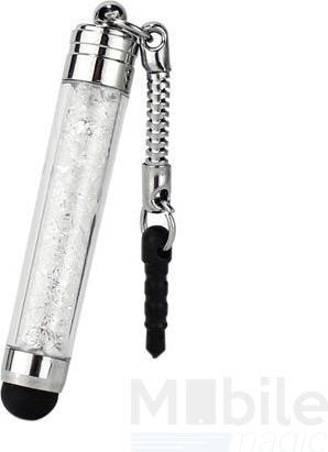 Produktbild Hermex Touch Pen Stift Glitzer Stylus Stift für alle Smartphones und Tablets WEISS