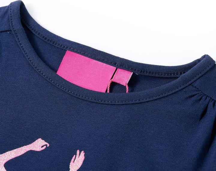 Immagine prodotto VidaXL Camicia da bambino a maniche lunghe blu navy 128,Materiale: 95 % cotone (128)