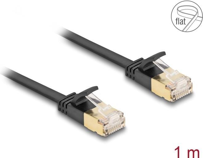 Image du produit Delock Câble réseau RJ45 Cat.6A mâle à mâle avec robu (U/FTP, CAT7, 1 m)