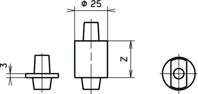 Actual product image Dormakaba thru axle for BTS 75V / 80 / 84 (Room door, Entrance door, Wooden door, French window)