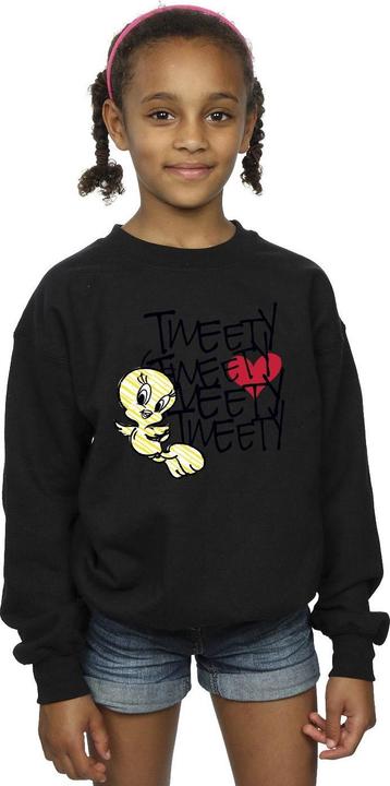 Actual product image Looney Tunes Girls Tweety Love Heart Sweatshirt (104)