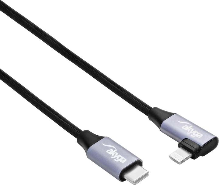 Immagine prodotto Akyga Cavo USB USB-C®, spina Apple Lightning 30 cm nero AK-USB-5 (0.30 m, USB 2.0)