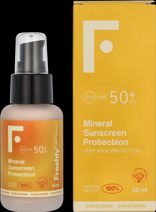 Image du produit Freshly Cosmetics Crème solaire SPF 50 avec filtres minéraux physiques et sains 50ml (Crème solaire, SPF 50, 50 ml, 0.05 g)