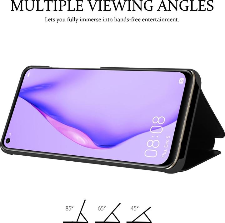 Immagine prodotto Cadorabo Custodia a libro con specchio Smart View per Huawei NOVA 6 SE / P40 LITE / NOVA 7i (Huawei P40 Lite, Huawei Nova 6 SE, Huawei Nova 7i)