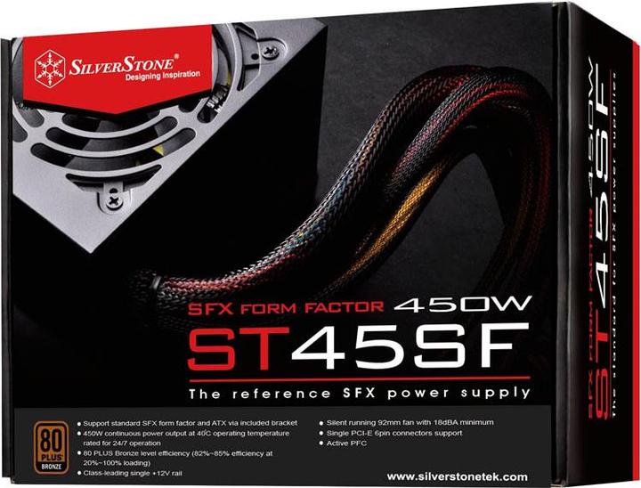 Produktbild Silverstone SST-ST45SF V3.0 80 PLUS Bronze SFX Netzteil - 450 Watt (450 W)