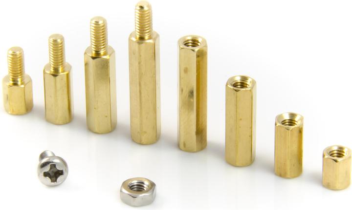 Actual product image Purecrea Hexagonal M3 Spacer Brass Spacer 120 pieces