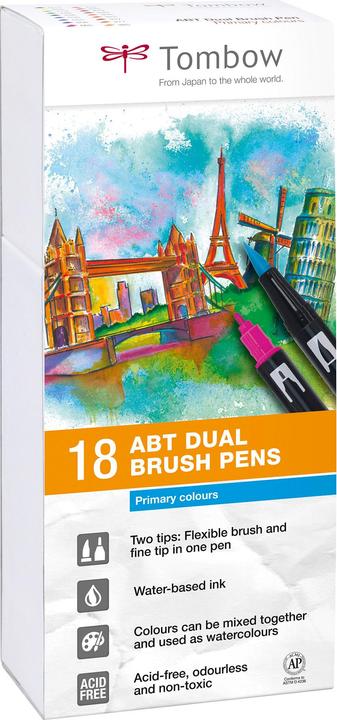 Actual product image Tombow ABT Dual Brush (Multicoloured, 18 x)