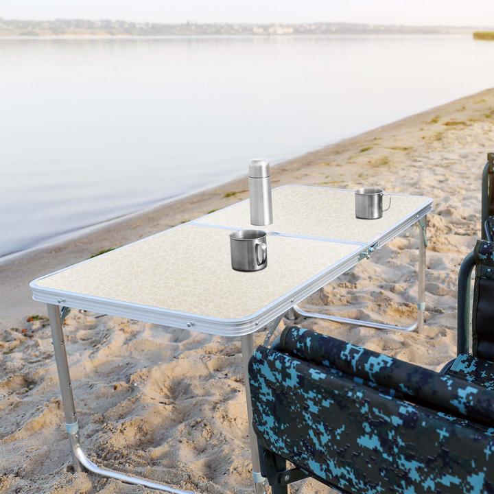 Image du produit Wiltec Table de camping avec 4 chaises 5pcs. Set de meubles de camping aluminium pliable