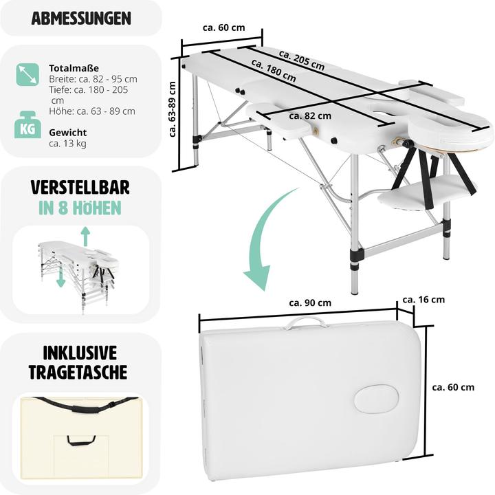 Image du produit tectake Table de massage 2 zones
