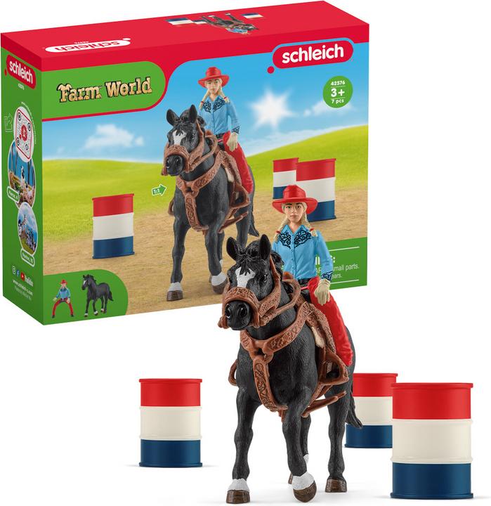Immagine prodotto Schleich Barrel Racing con Cowgirl