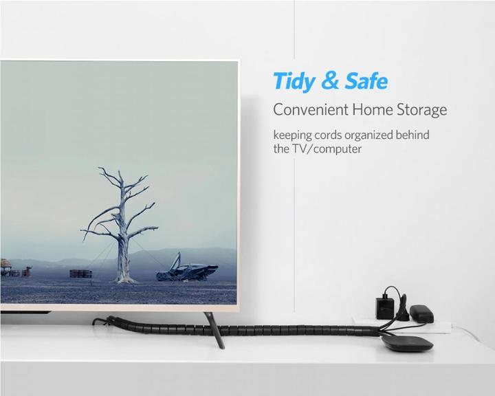 Actual product image Ugreen Flexible cable duct Cable Zipper Management 5m (Cable spiral hose, 500 cm)