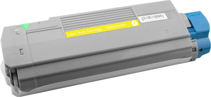 Actual product image Plutoos Oki C5600 Toner XXL compatible, Yellow 43381905