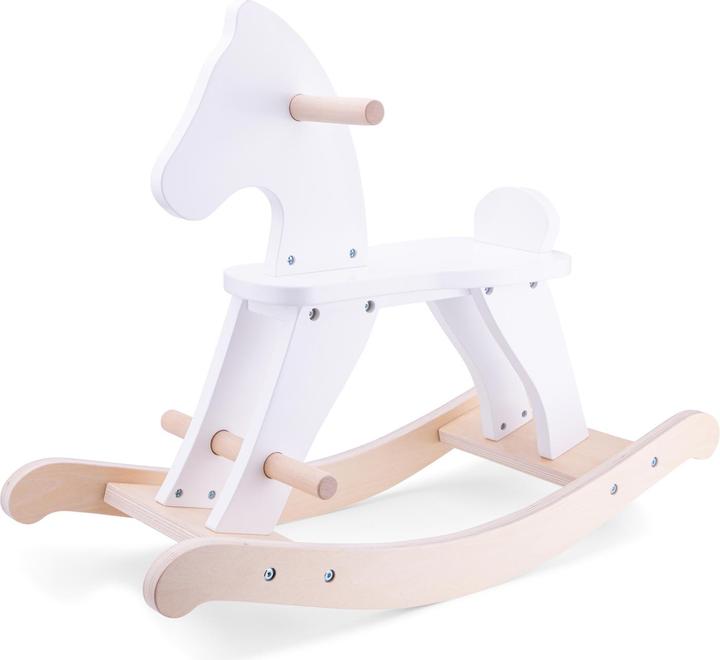 New Classic Toys Cheval à bascule en bois - Blanc