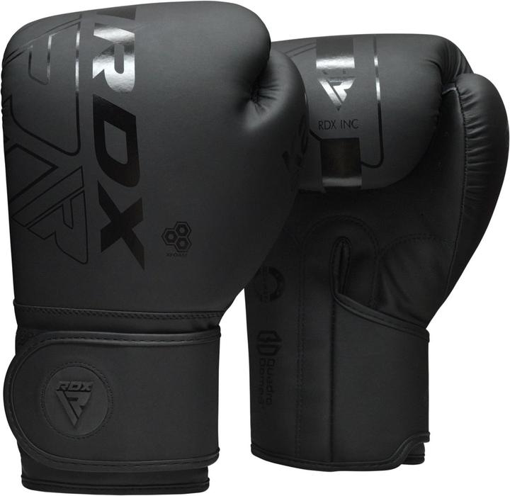 Actual product image Rdx Boxing Gloves F6 Matte Black-12OZ (12 OZ, 12)