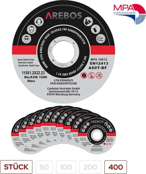 Produktbild Arebos Trennscheibe