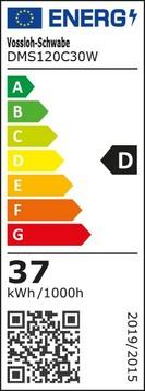 Etichetta energetica Willy Meyer Sohn GmbH Co. KG Faretto LED 36W ww con staffa in acciaio inox (8 540 096 050) (2864 lm, IP55)