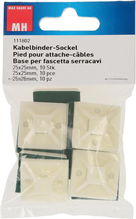 Produktbild Max Hauri Kabelbinder-Sockel (Kunststoffkabelbinder, 25 mm, 10 Stk.)