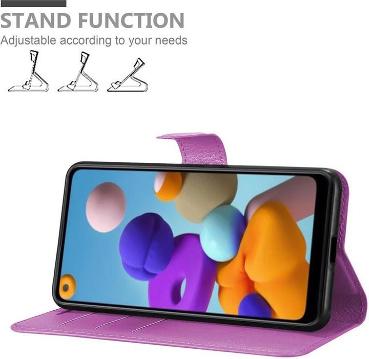 Actual product image Cadorabo Book with stand function cover (Samsung Galaxy A21)