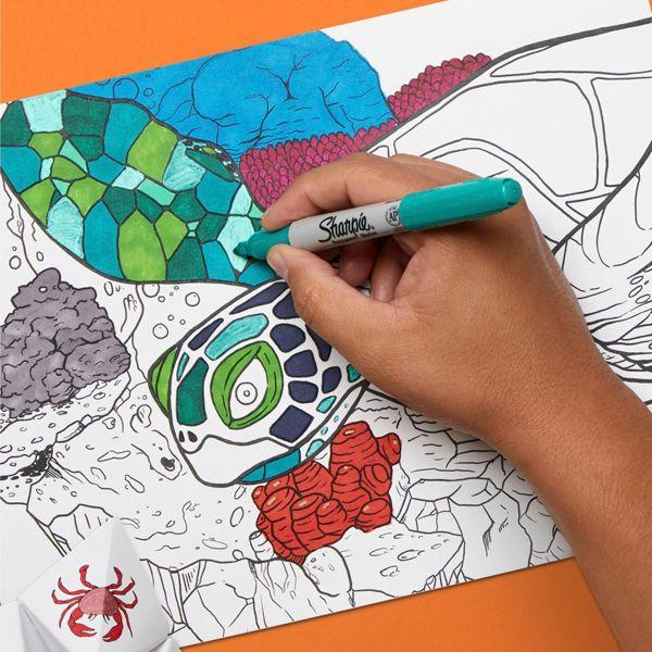 Produktbild Sharpie Permanent Marker Set ”Peacock” (Mehrfarbig, 1 mm, 28 x)