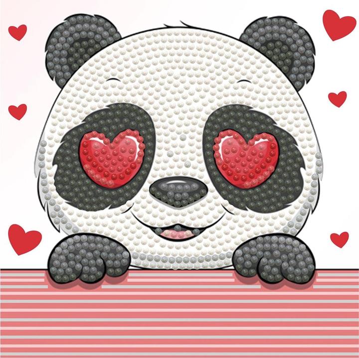 Actual product image Diamond Dotz Diamond Painting Panda Love