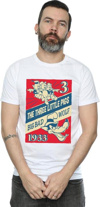 Image du produit Disney - T-shirt THREE LITTLE PIGS AND THE BIG BAD WOLF - Homme (XL)