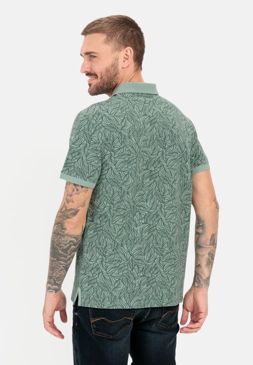 Produktbild Camel Active Piqué Poloshirt aus reiner Baumwolle mit floralem Allover-Print (XL)