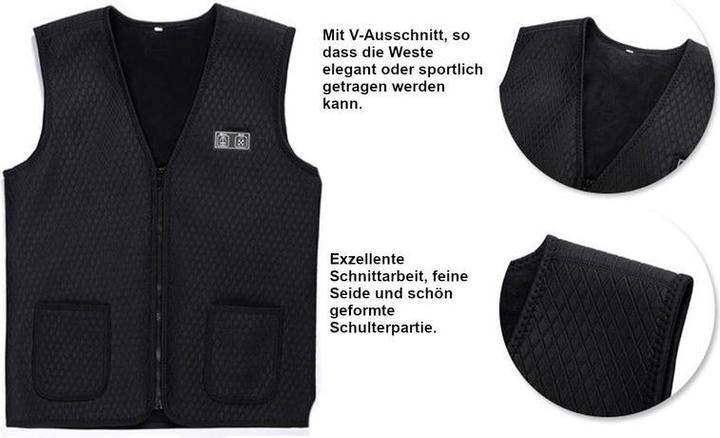 Produktbild Hermex XXS Heizweste elektrisch beheizbare Weste Thermoweste Unisex 7 Zonen (XXS)
