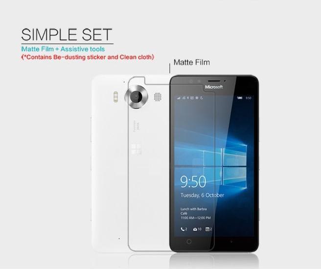 Actual product image Nillkin Matte Series (1 Piece, Microsoft Lumia 950)