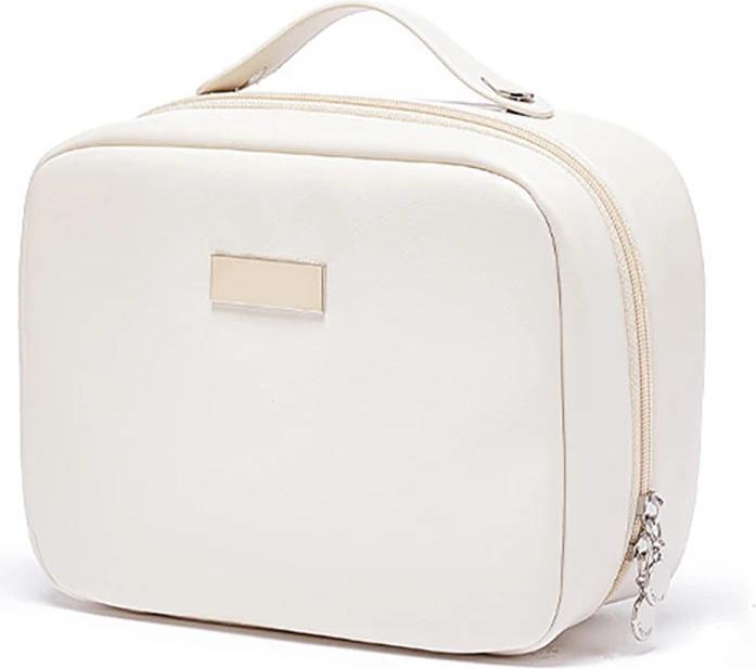 Only-Bags.Store Trousse de maquillage multicouche carrée étanche en PU Voyage