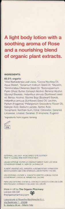 Actual product image The Organic Pharmacy Rose Body Lotion (Body cream, 100 ml)