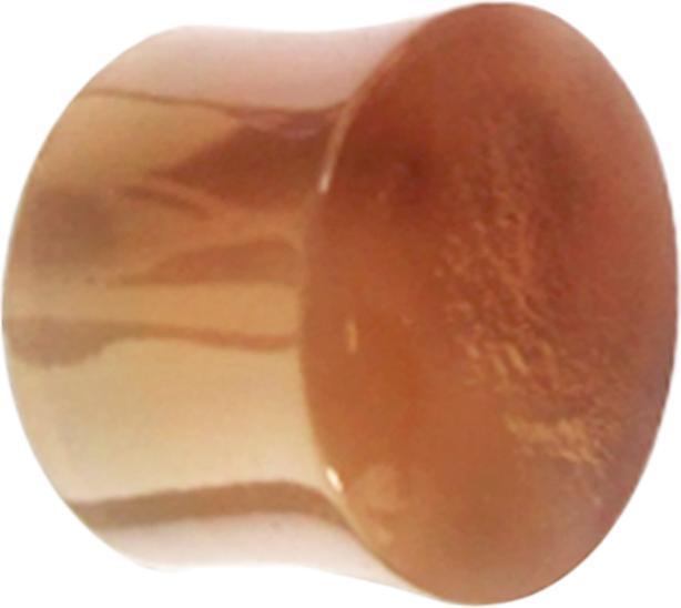 Actual product image Star Piercing Flared Plug made of Horn and Bone brown (without brass, Organic)