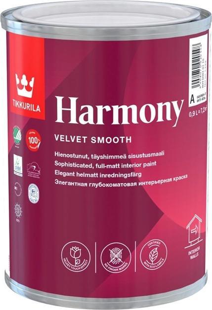 Actual product image Tikkurila Paint Acrylic Harmony 0,9l Satin Matt (Satin matt)