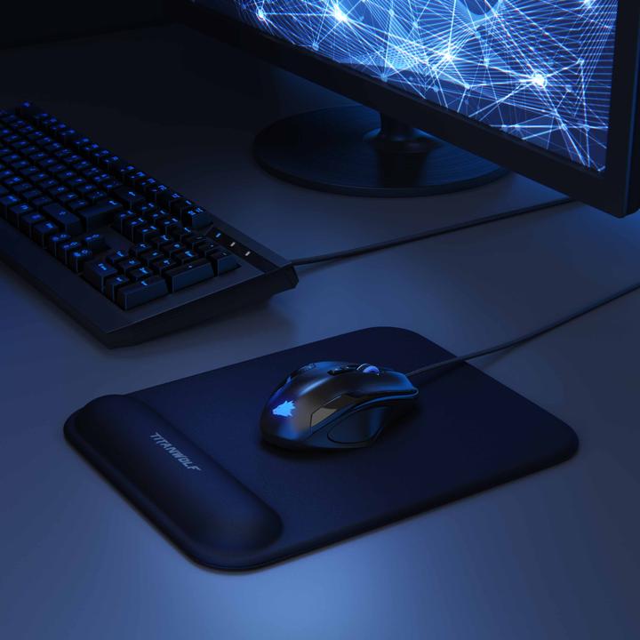 Actual product image Titanwolf Mouse pad, gel office mouse mat with wrist pad / wrist rest