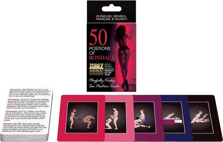Image du produit Kheper Games 50 positions de bondage (Jeu de cartes, Anglais, Espagnol, Français, Allemand)
