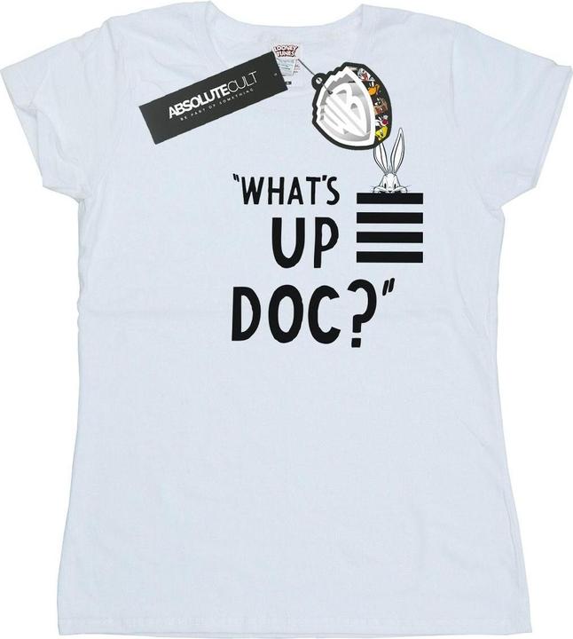 Immagine prodotto Looney Tunes Bugs Bunny What's Up Doc Stripes Maglietta Donna (XL)