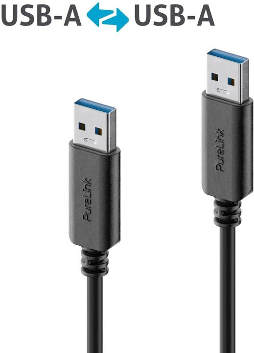 Produktbild Purelink USB 3.1-Kabel (Gen 1) USB-A 2 m Schwarz (2 m, USB 3.2 Gen 1)