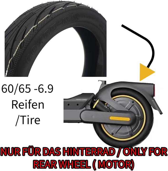 Actual product image Segway-Ninebot Tubeless Hinterrad für Ninebot Max G2